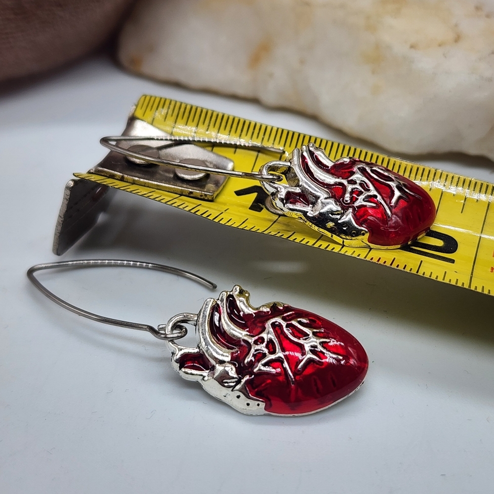 Heart Of Frida Silver Red Designer Jewelry Boho Luxury Hypoallergenic Earrings - Picture 6 of 10